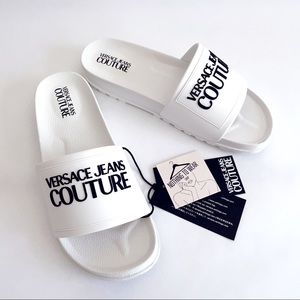 ⭕️ VERSACE JEANS Men’s Flip Flops Slide White 11